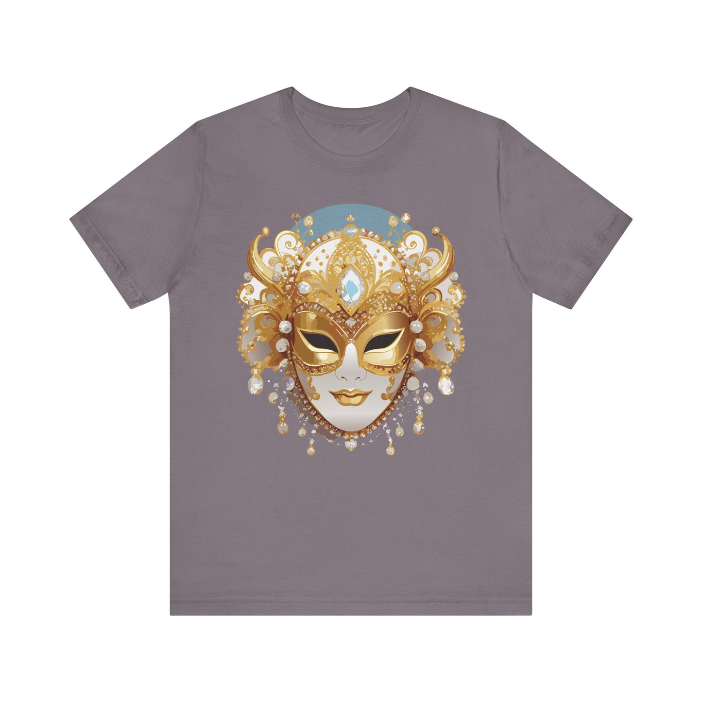 Mask Shirt, Shirt with Mask, Tee Shirt with Gold Face