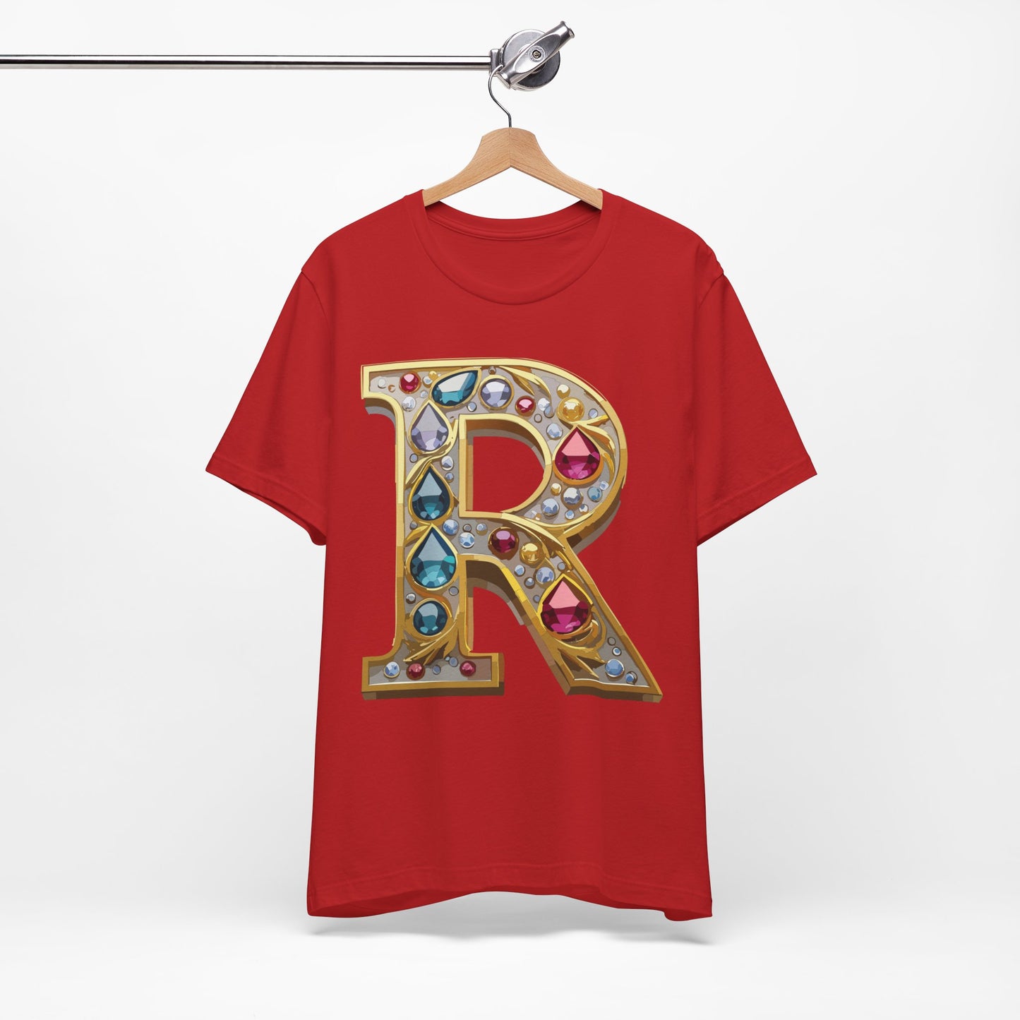 Letter Shirt, Shirt with Letters, Tee Shirt with Gold Letter, Shirt with Antique Letters