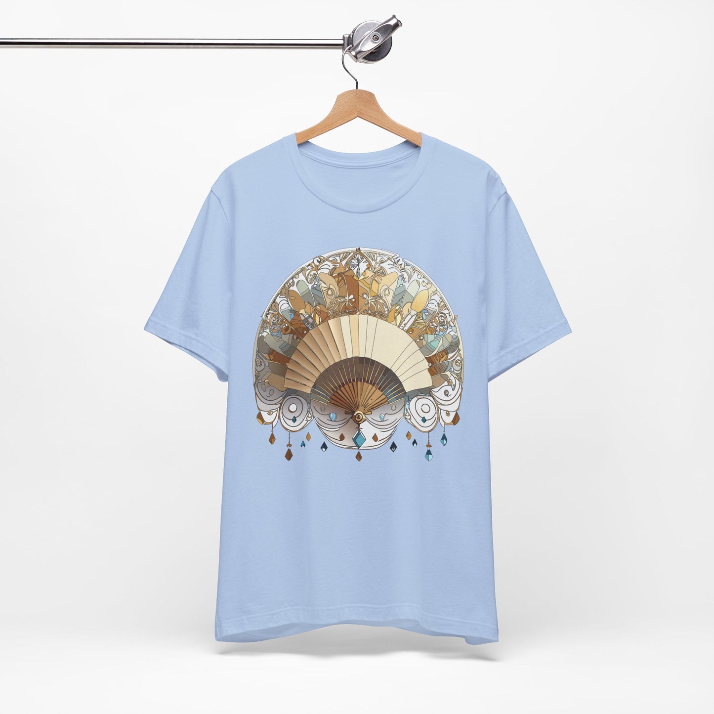 Fan shirt, Shirt with Fan, Tee Shirt with Gold Blower