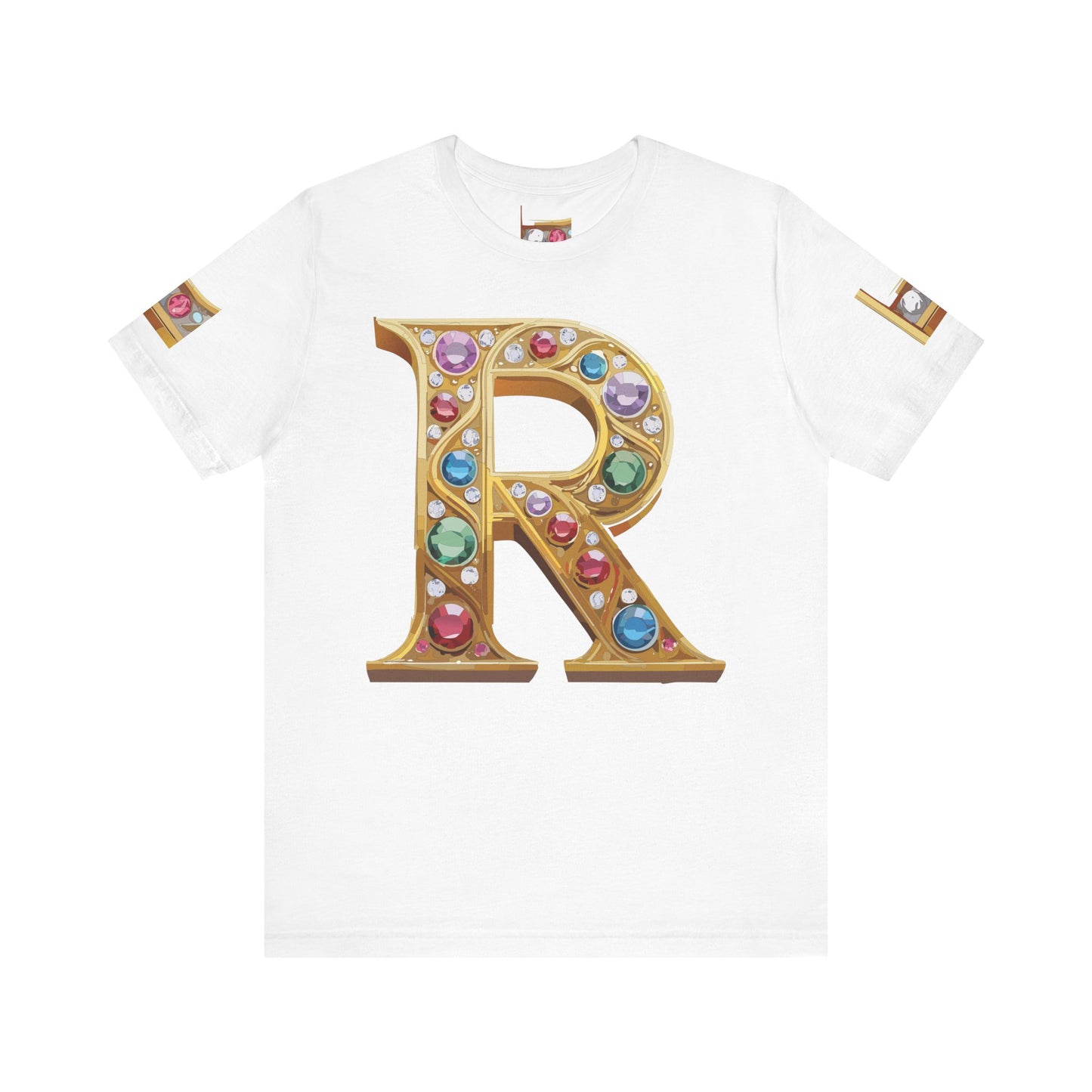 Letter Shirt, Shirt with Letters, Tee Shirt with Gold Letter, Shirt with Antique Letters