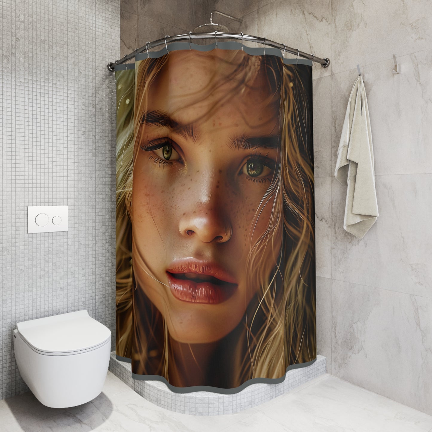 Woman Shower Curtain