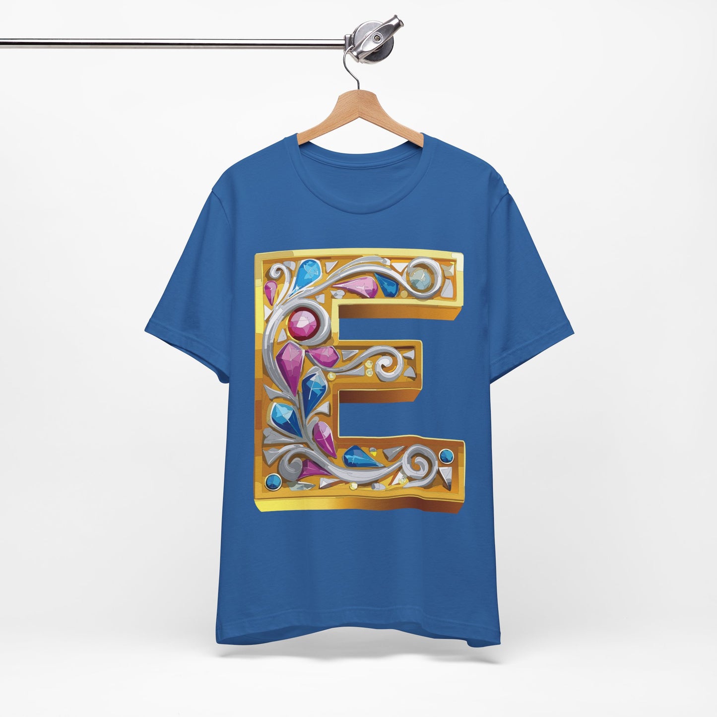 Letter Shirt, Shirt with Letters, Tee Shirt with Gold Letter, Shirt with Antique Letters