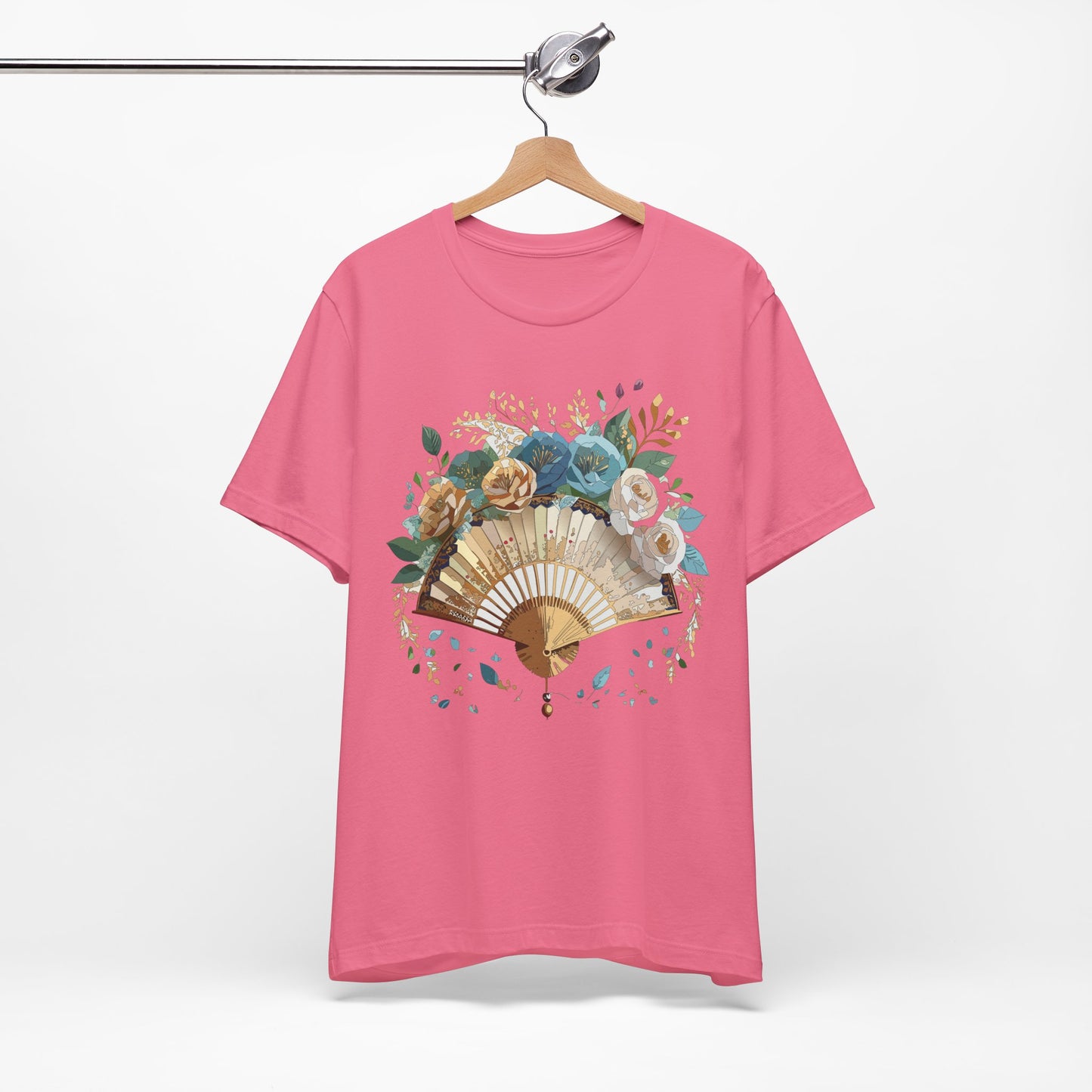 Fan shirt, Shirt with Fan, Tee Shirt with Gold Blower