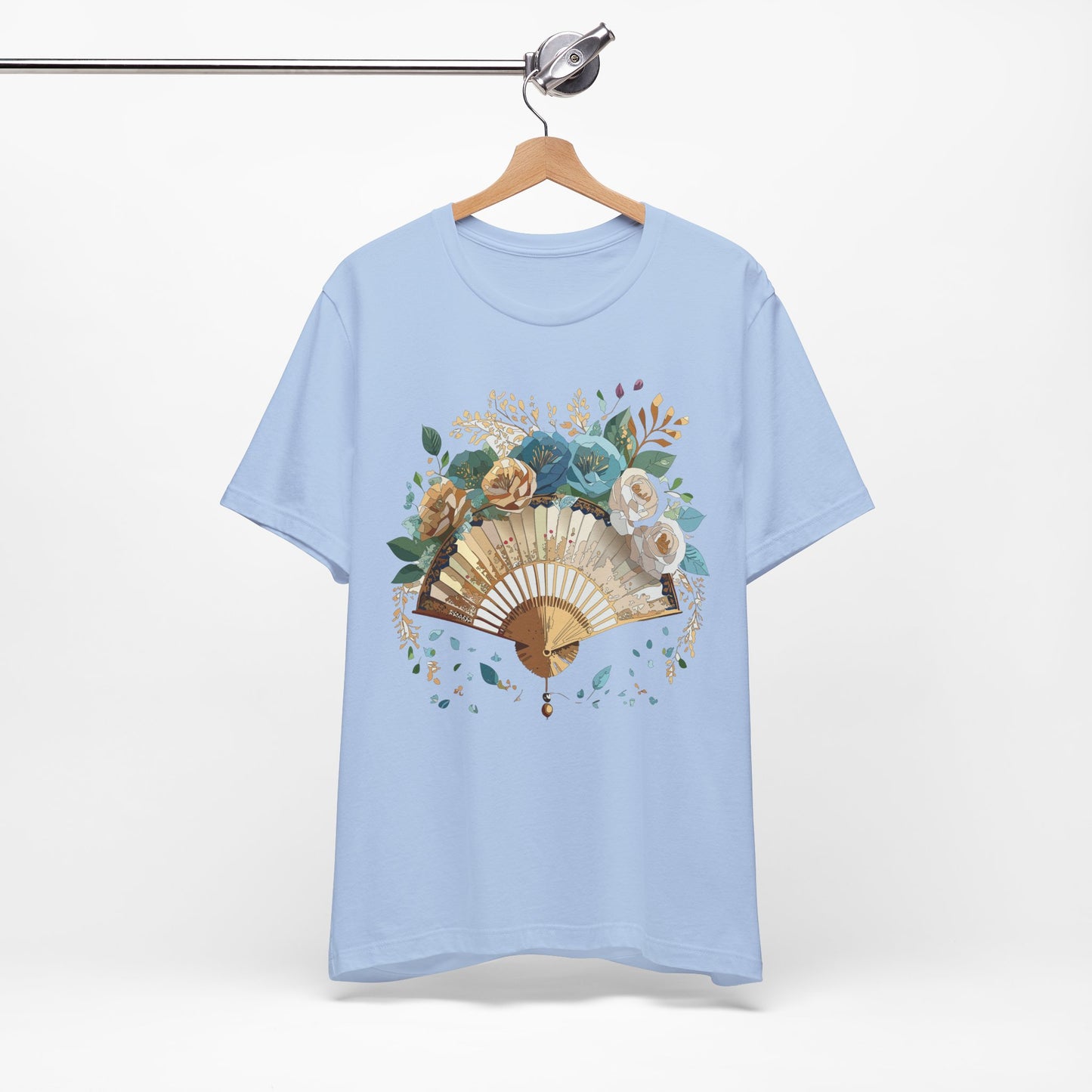Fan shirt, Shirt with Fan, Tee Shirt with Gold Blower