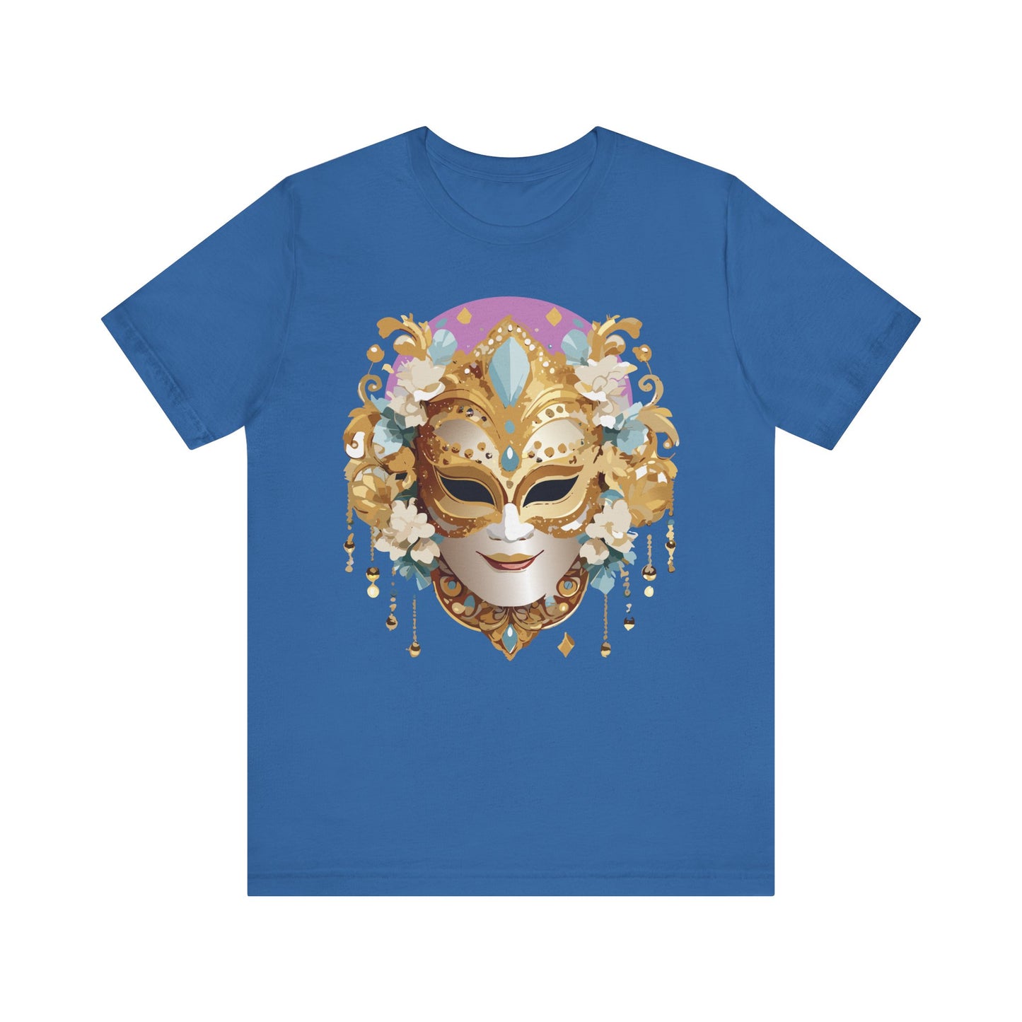 Mask Shirt, Shirt with Mask, Tee Shirt with Gold Face