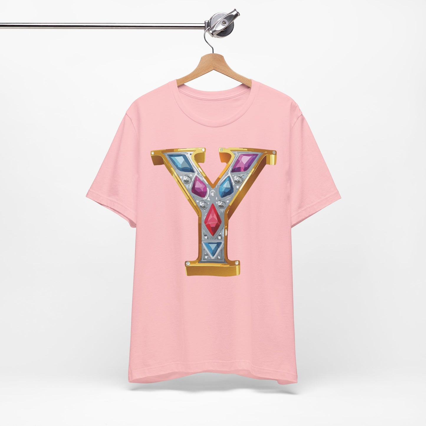 Letter Shirt, Shirt with Letters, Tee Shirt with Gold Letter, Shirt with Antique Letters