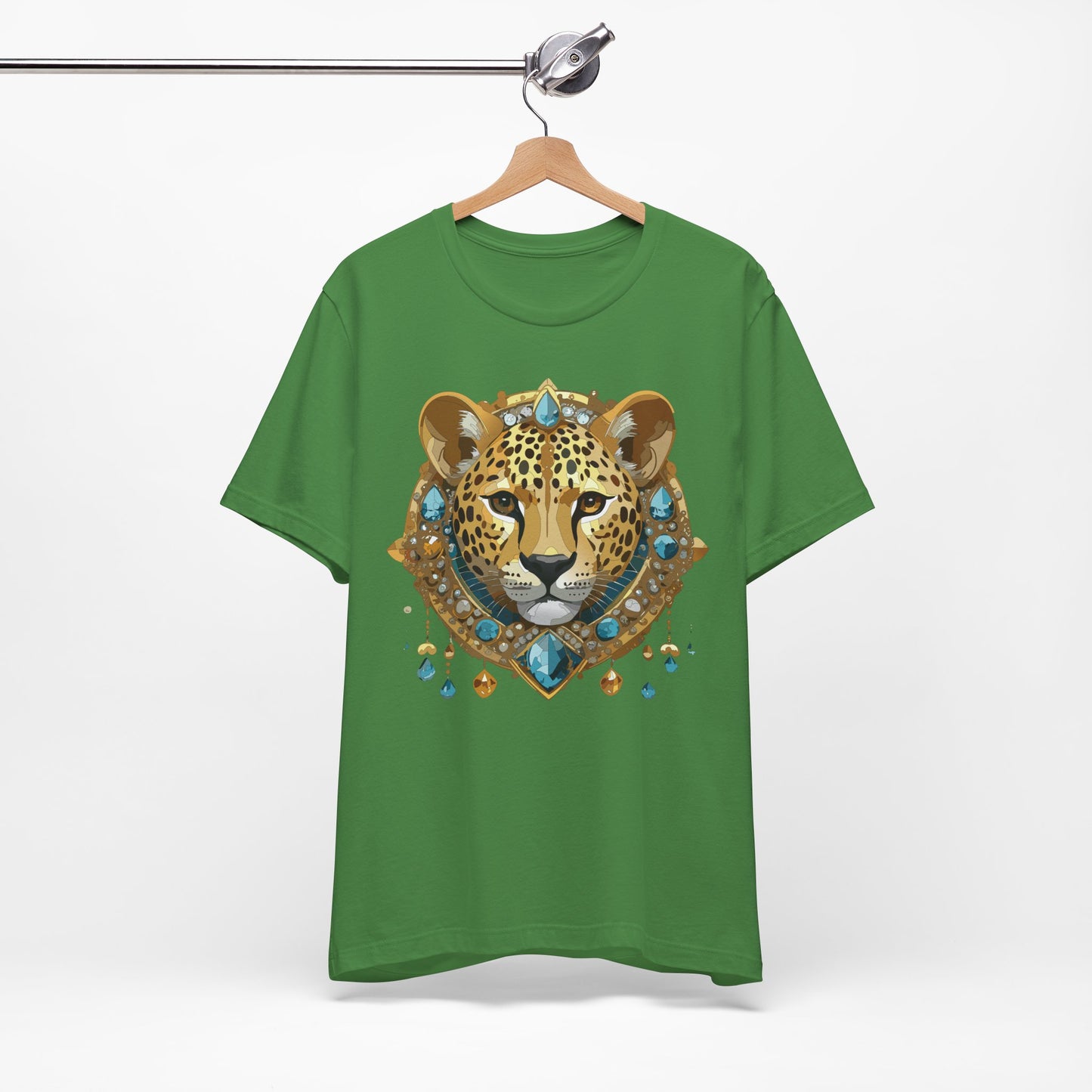 Animal Shirt, Shirt with Animal, Tee Shirt with Gold Animal Medal, Shirt with Antique Animal Medallion