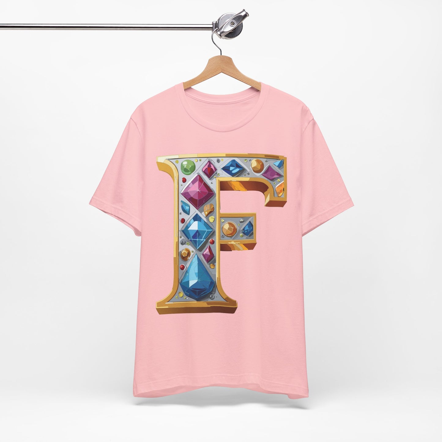 Letter Shirt, Shirt with Letters, Tee Shirt with Gold Letter, Shirt with Antique Letters
