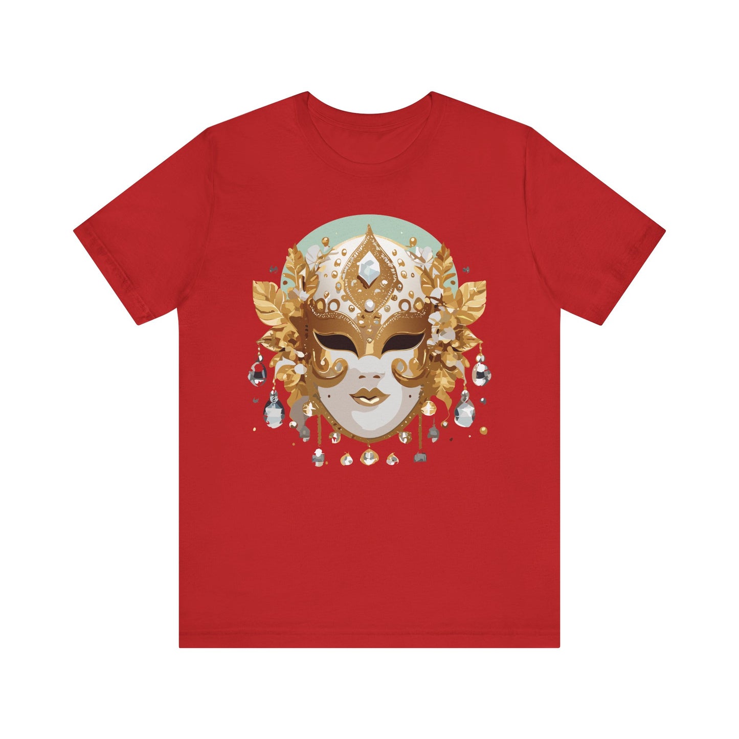 Mask Shirt, Shirt with Mask, Tee Shirt with Gold Face