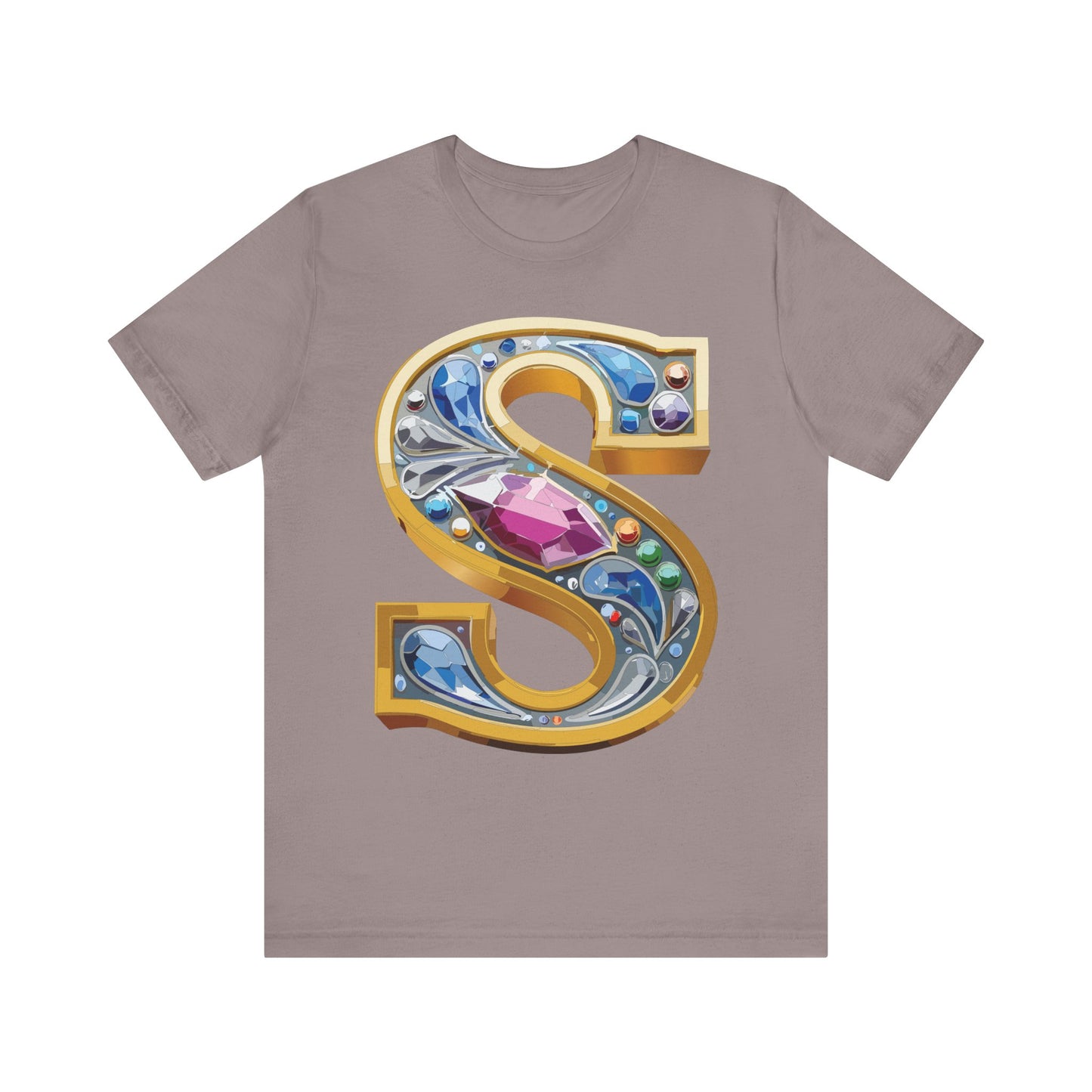 Letter Shirt, Shirt with Letters, Tee Shirt with Gold Letter, Shirt with Antique Letters