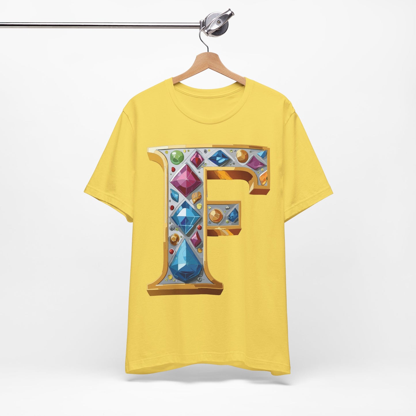 Letter Shirt, Shirt with Letters, Tee Shirt with Gold Letter, Shirt with Antique Letters