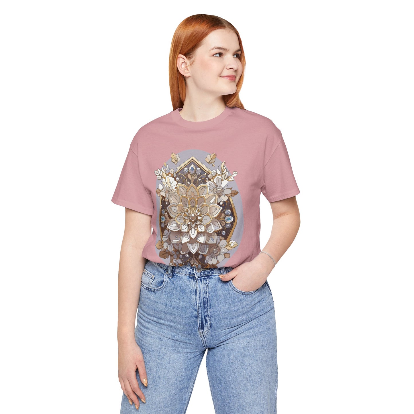 Floral Shirt, Flower Shirt, Tee Shirt with Antique Flower