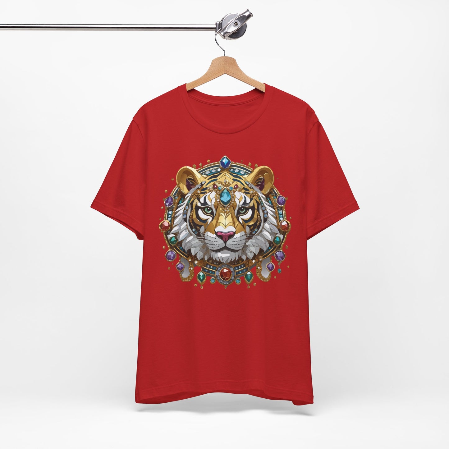 Animal Shirt, Shirt with Animal, Tee Shirt with Gold Animal Medal, Shirt with Antique Animal Medallion
