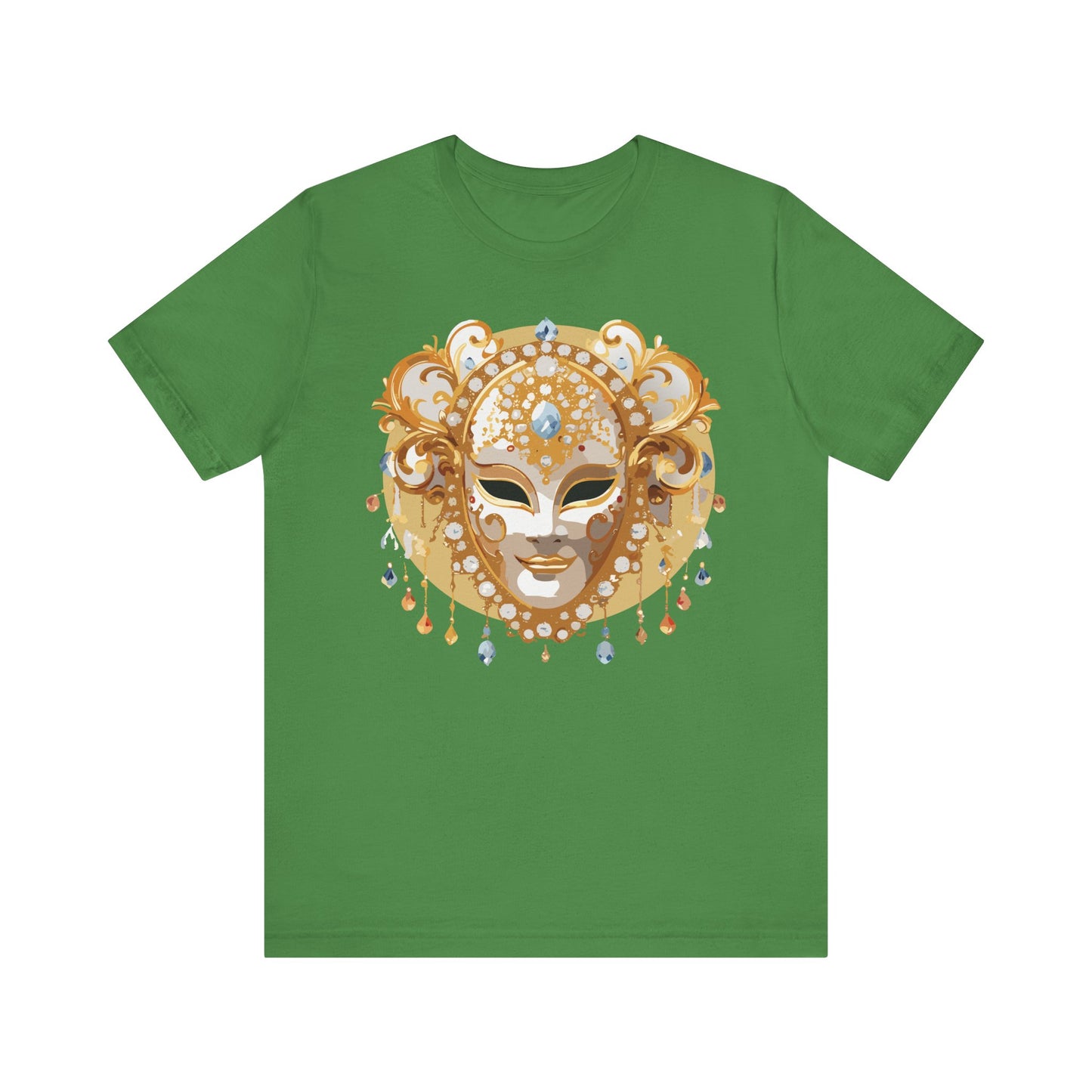 Mask Shirt, Shirt with Mask, Tee Shirt with Gold Face