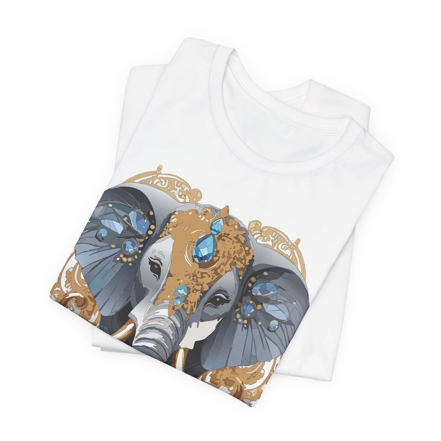 Animal Shirt, Shirt with Animal, Tee Shirt with Gold Animal Medal, Shirt with Antique Animal Medallion
