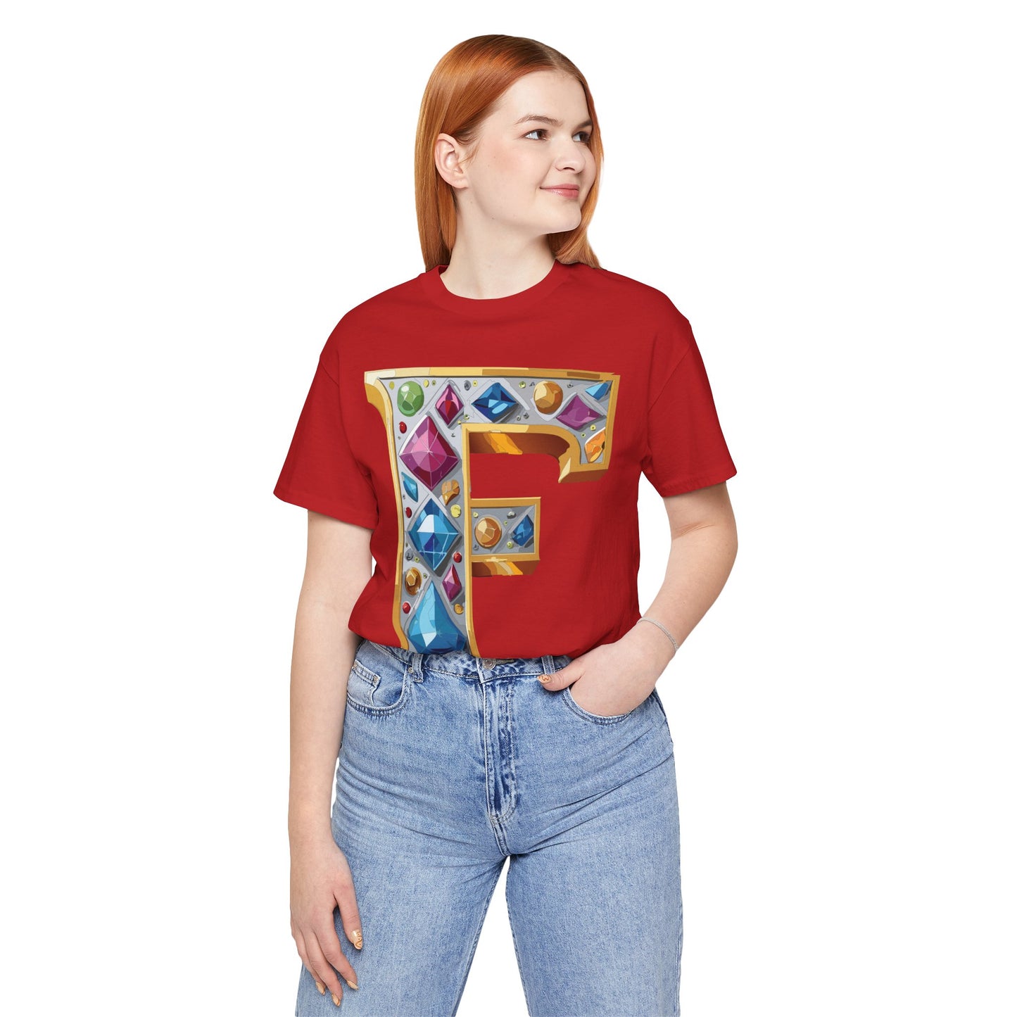Letter Shirt, Shirt with Letters, Tee Shirt with Gold Letter, Shirt with Antique Letters