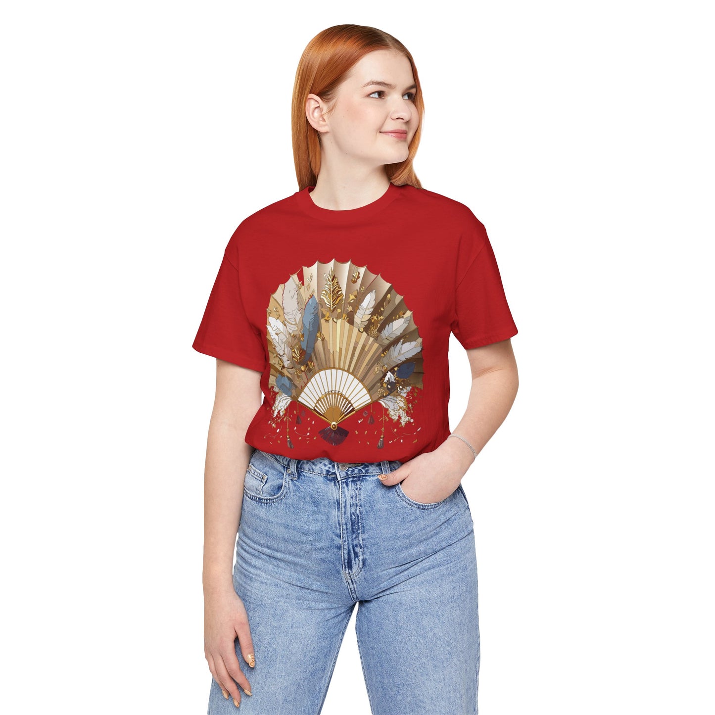 Fan shirt, Shirt with Fan, Tee Shirt with Gold Blower