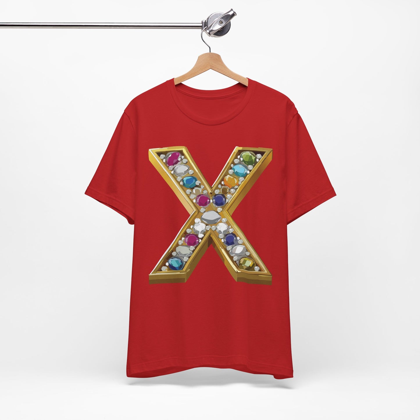 Letter Shirt, Shirt with Letters, Tee Shirt with Gold Letter, Shirt with Antique Letters