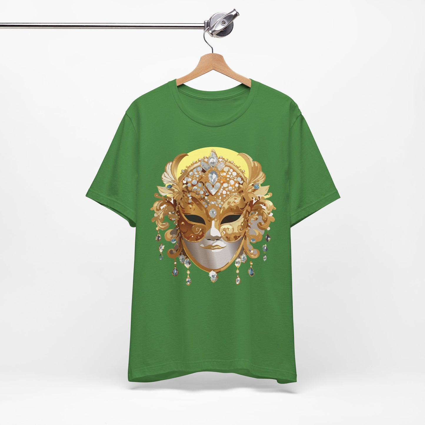 Mask Shirt, Shirt with Mask, Tee Shirt with Gold Face
