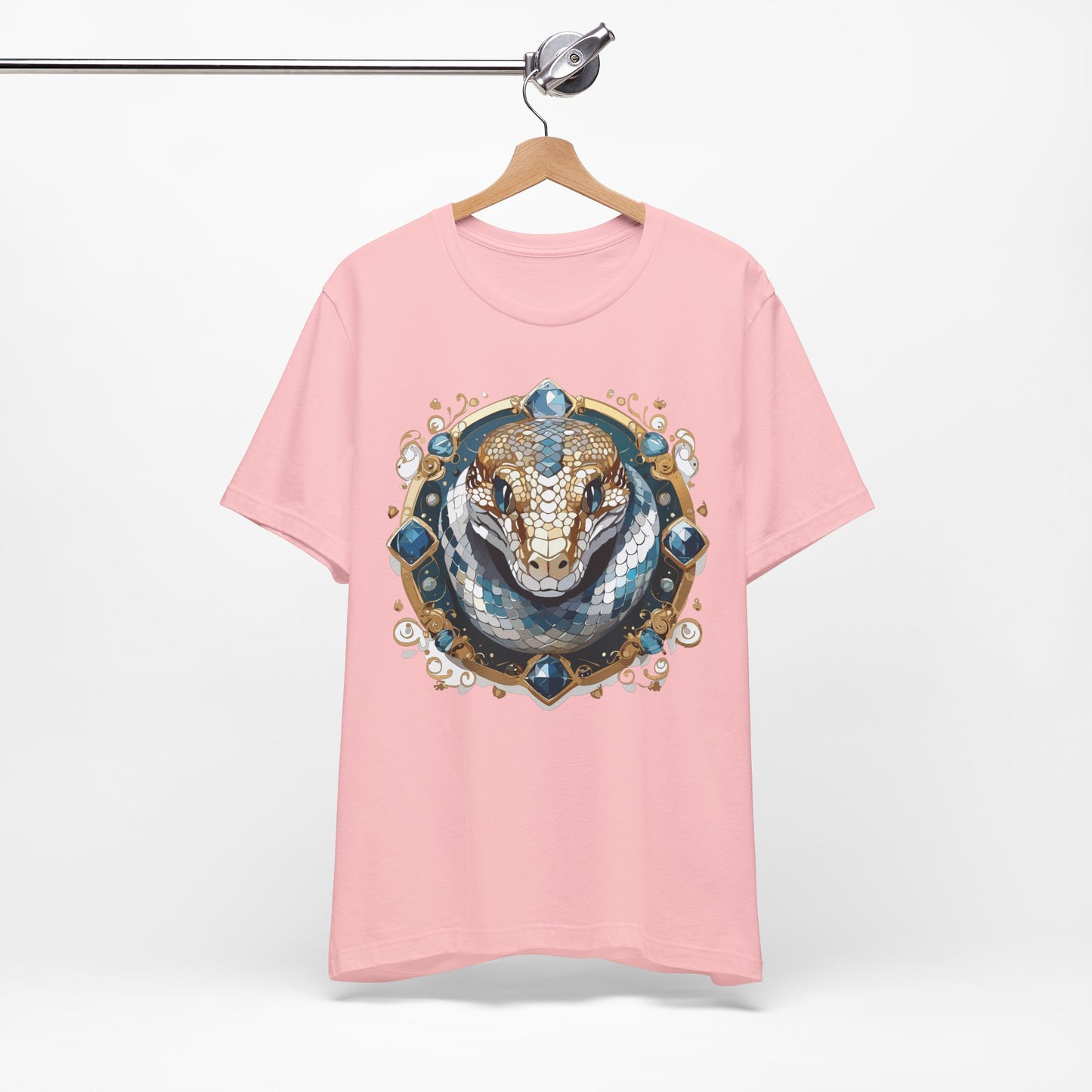 Animal Shirt, Shirt with Animal, Tee Shirt with Gold Animal Medal, Shirt with Antique Animal Medallion