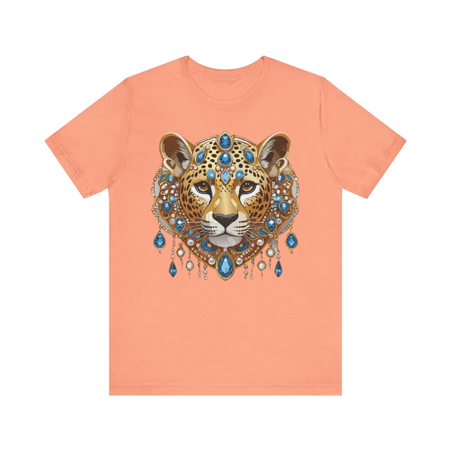 Animal Shirt, Shirt with Animal, Tee Shirt with Gold Animal Medal, Shirt with Antique Animal Medallion