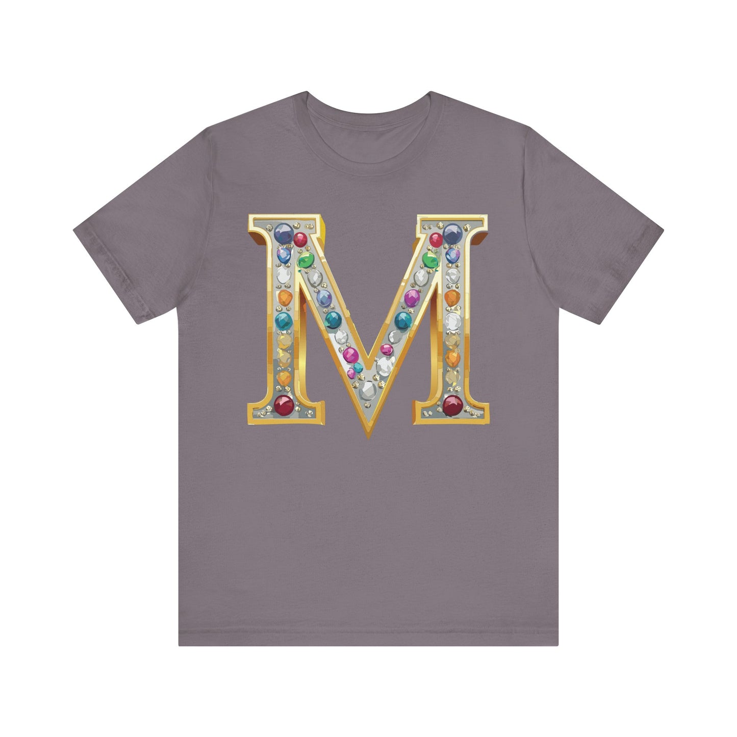 Letter Shirt, Shirt with Letters, Tee Shirt with Gold Letter, Shirt with Antique Letters