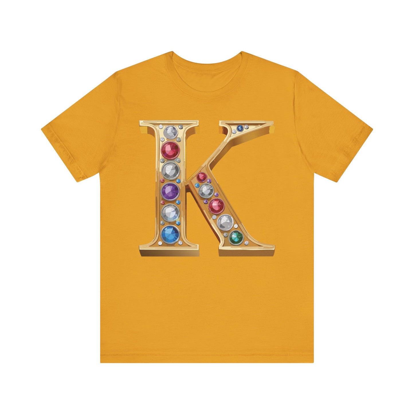 Letter Shirt, Shirt with Letters, Tee Shirt with Gold Letter, Shirt with Antique Letters