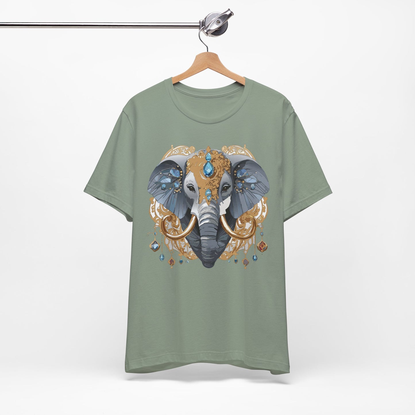 Animal Shirt, Shirt with Animal, Tee Shirt with Gold Animal Medal, Shirt with Antique Animal Medallion