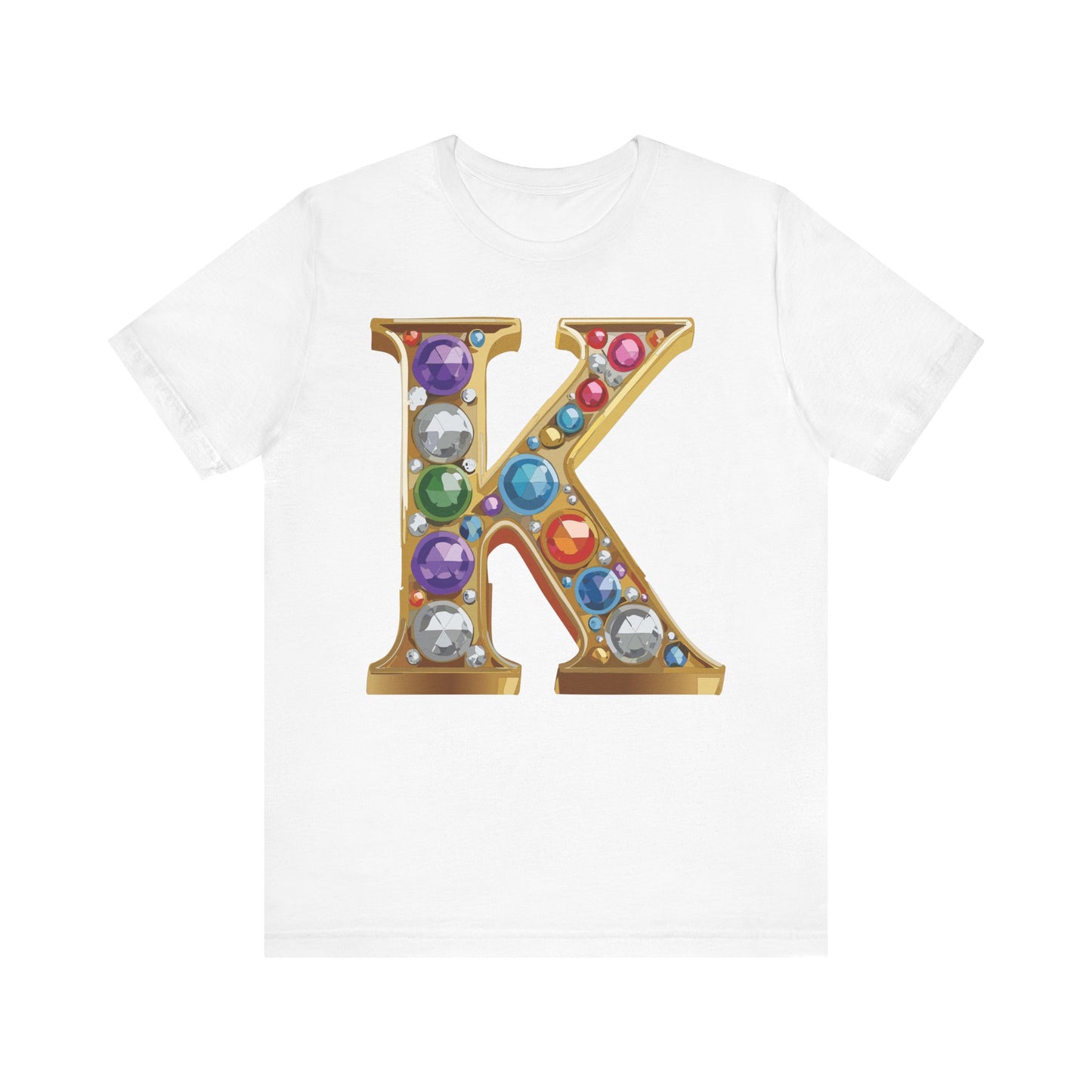 Letter Shirt, Shirt with Letters, Tee Shirt with Gold Letter, Shirt with Antique Letters