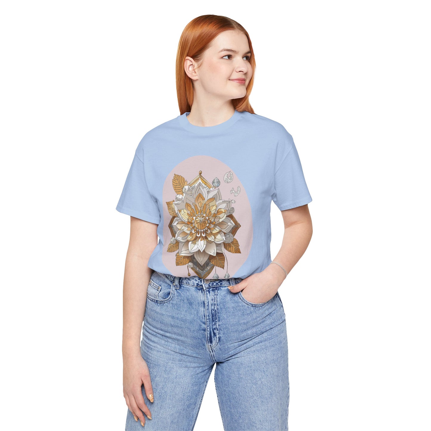 Floral Shirt, Flower Shirt, Tee Shirt with Antique Flower