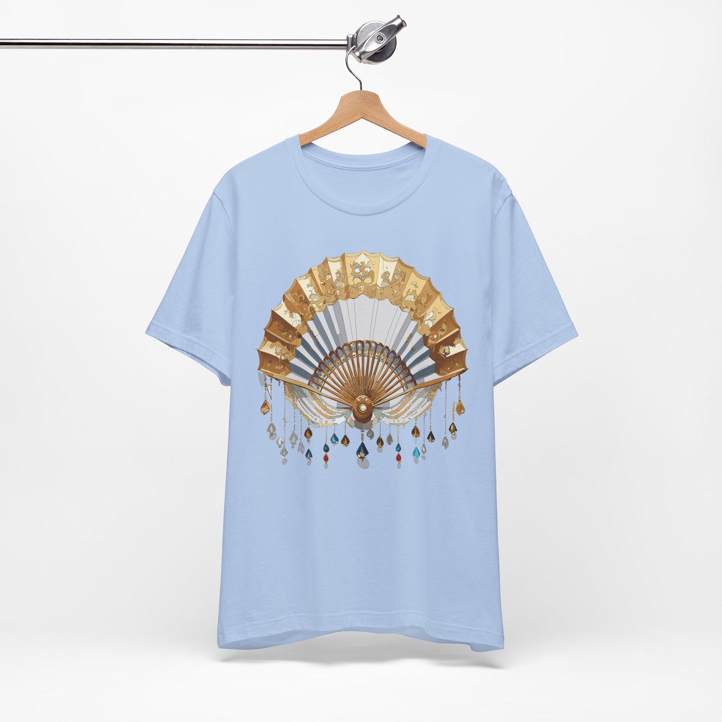 Fan shirt, Shirt with Fan, Tee Shirt with Gold Blower