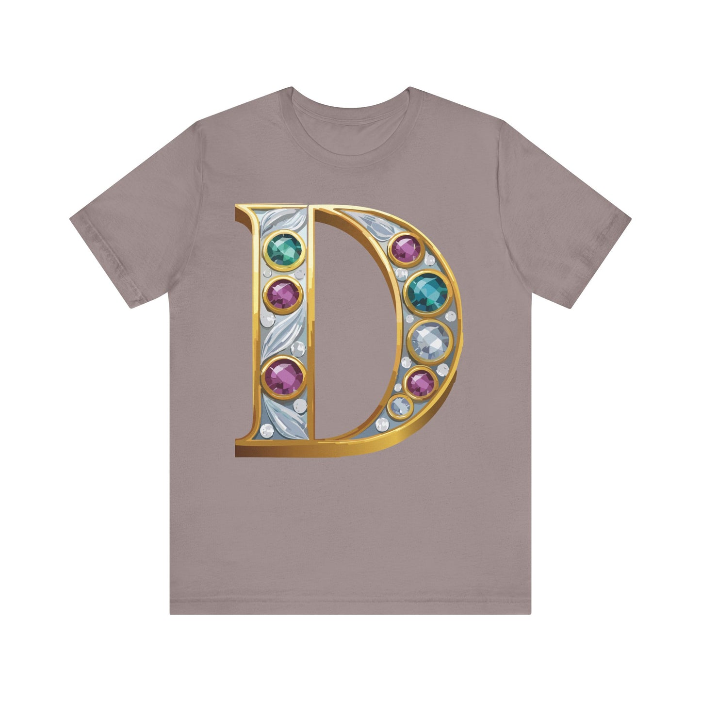 Letter Shirt, Shirt with Letters, Tee Shirt with Gold Letter, Shirt with Antique Letters