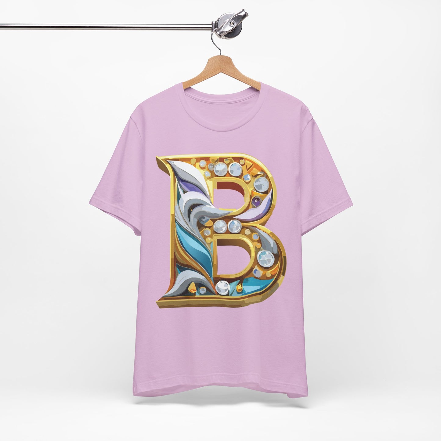 Letter Shirt, Shirt with Letters, Tee Shirt with Gold Letter, Shirt with Antique Letters