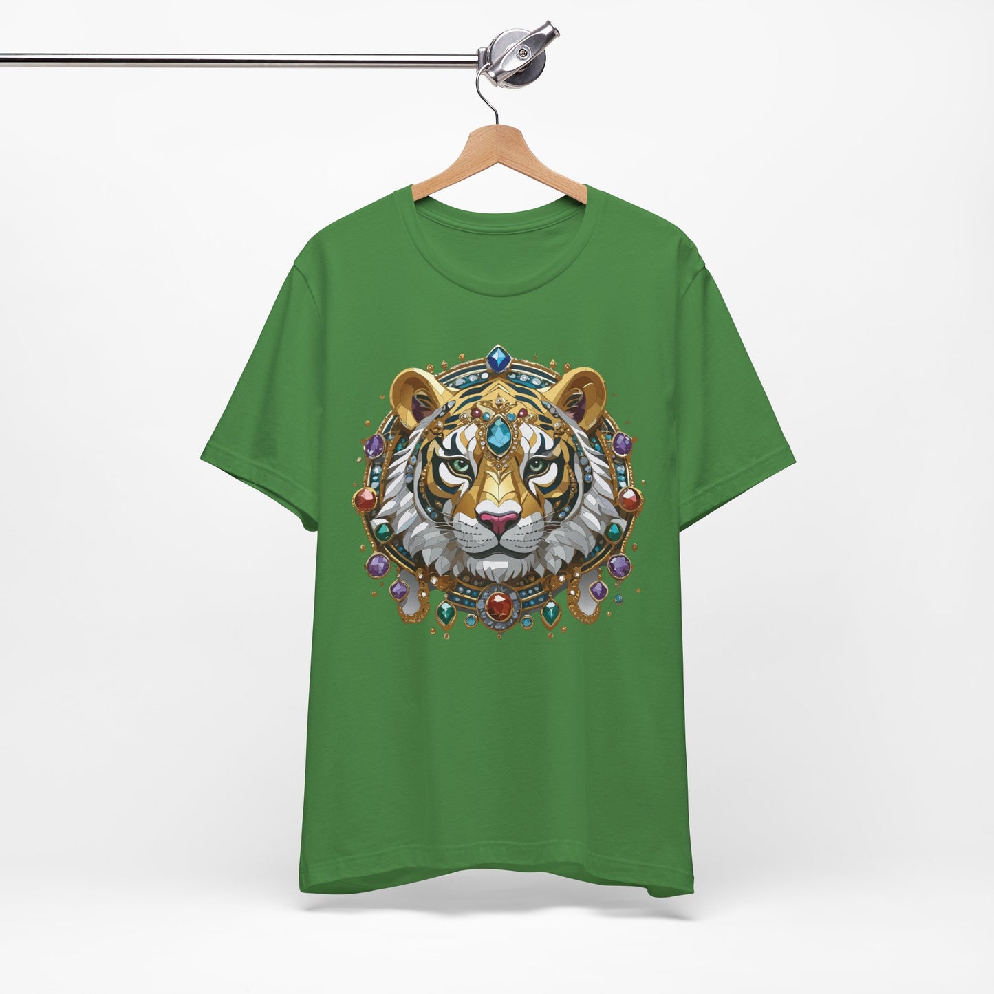 Animal Shirt, Shirt with Animal, Tee Shirt with Gold Animal Medal, Shirt with Antique Animal Medallion