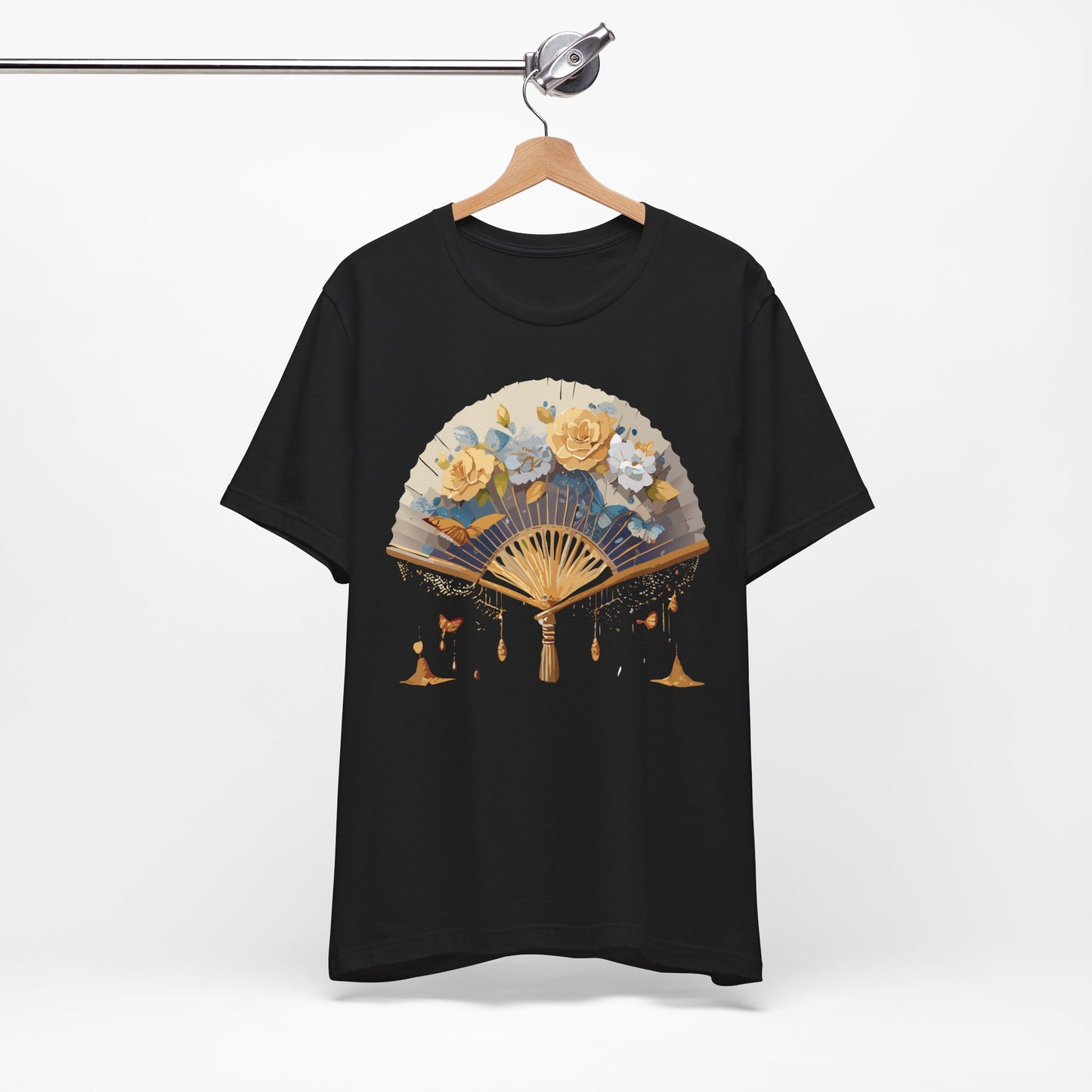 Fan shirt, Shirt with Fan, Tee Shirt with Gold Blower