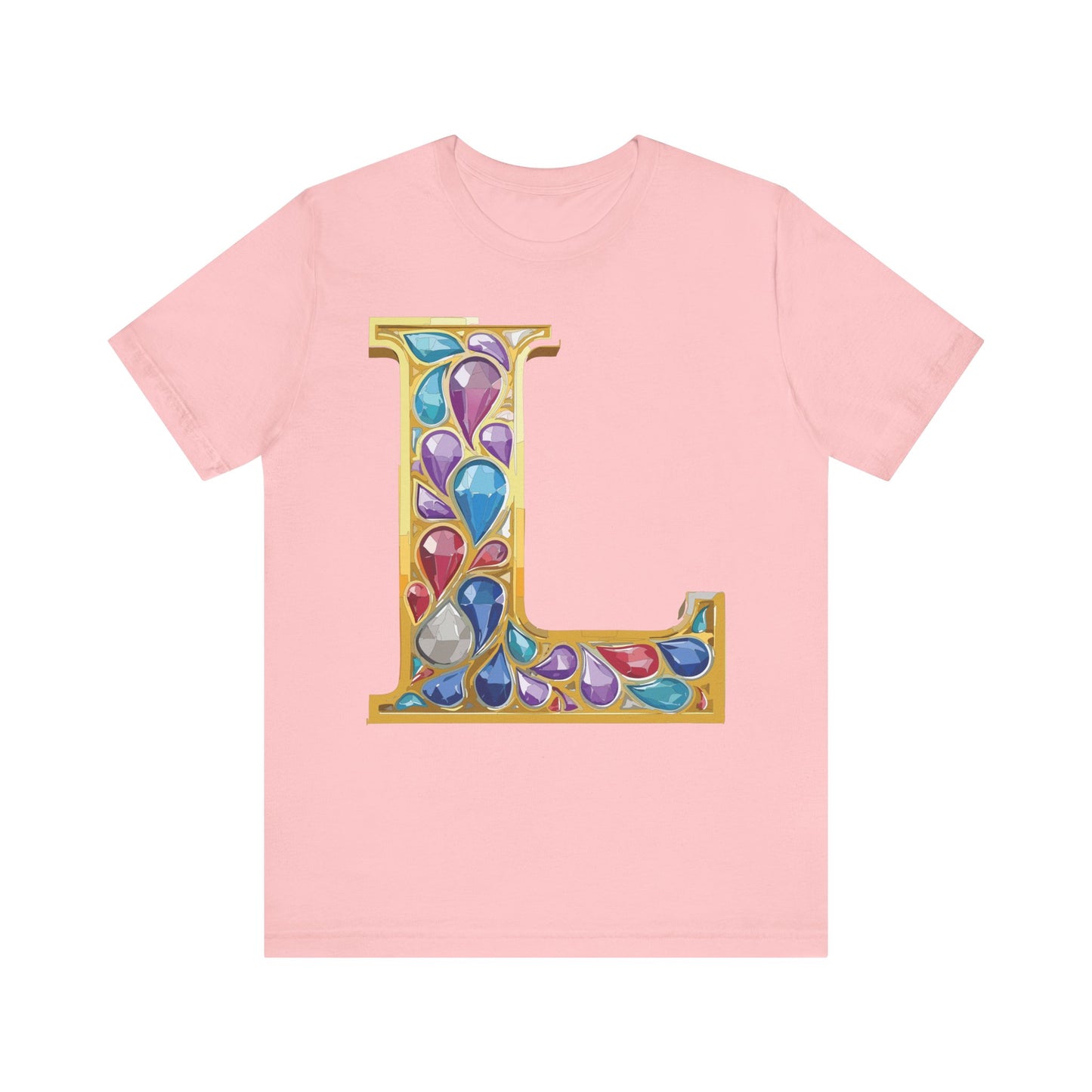 Letter Shirt, Shirt with Letters, Tee Shirt with Gold Letter, Shirt with Antique Letters