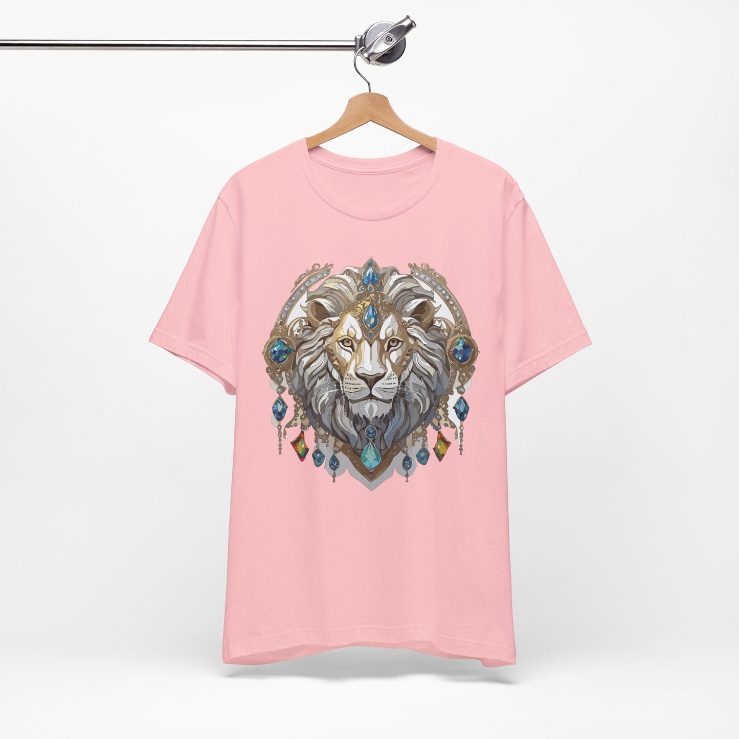 Animal Shirt, Shirt with Animal, Tee Shirt with Gold Animal Medal, Shirt with Antique Animal Medallion