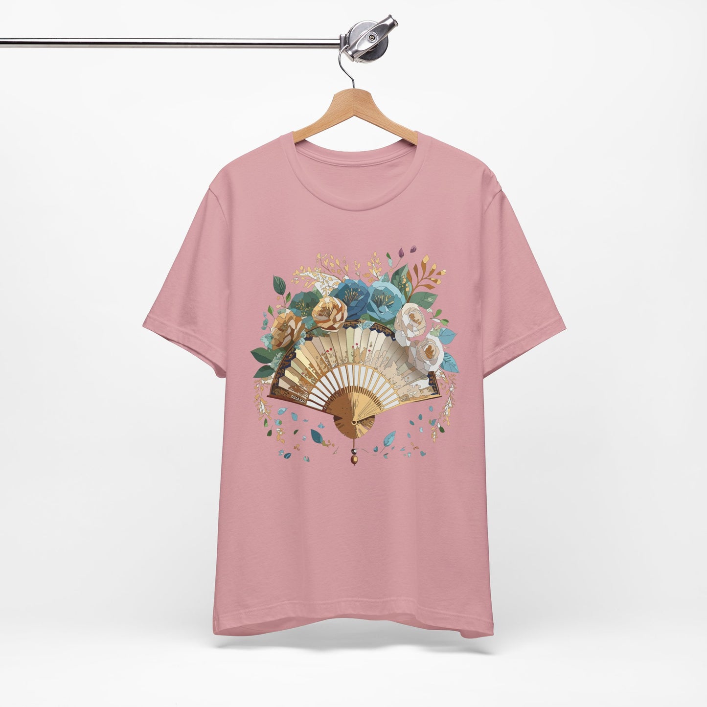 Fan shirt, Shirt with Fan, Tee Shirt with Gold Blower