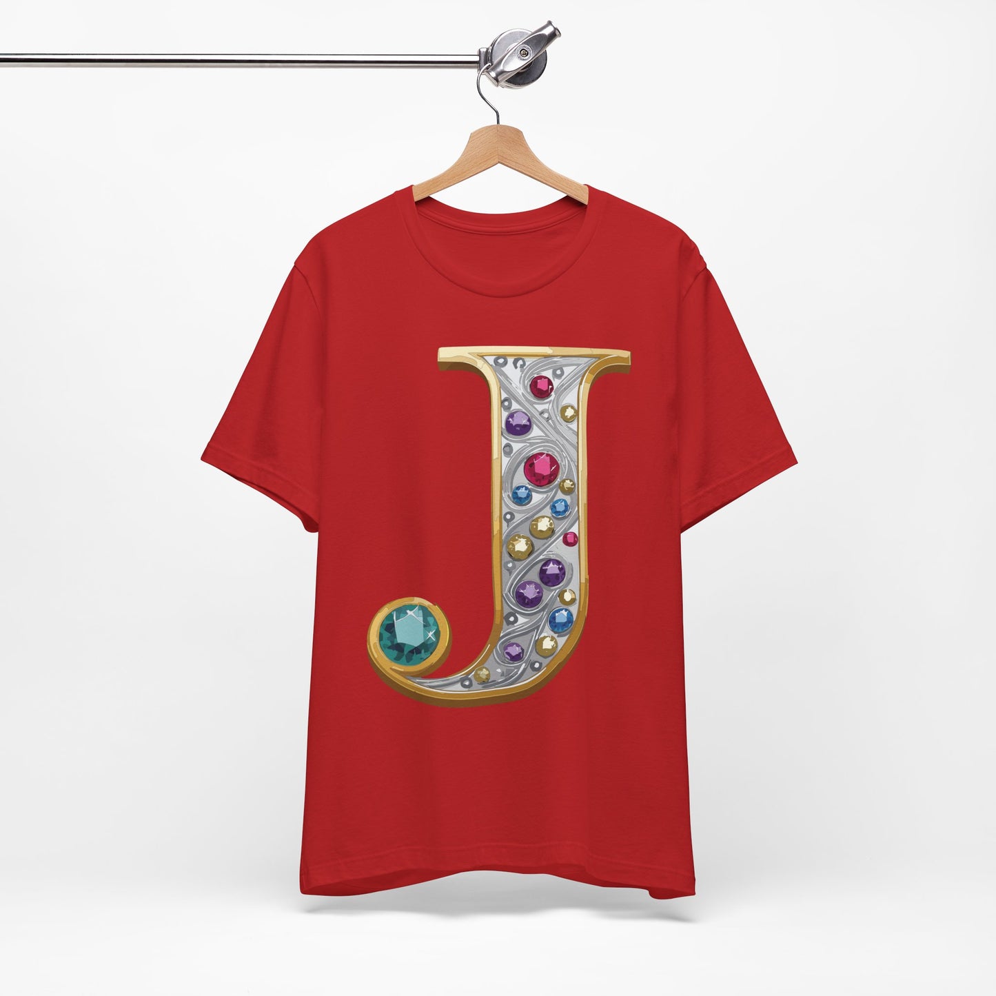 Letter Shirt, Shirt with Letters, Tee Shirt with Gold Letter, Shirt with Antique Letters