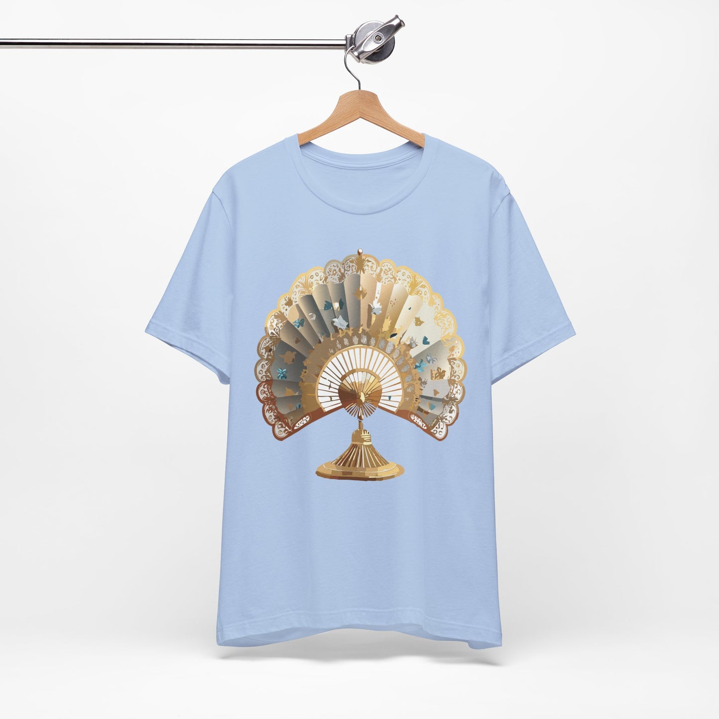 Fan shirt, Shirt with Fan, Tee Shirt with Gold Blower