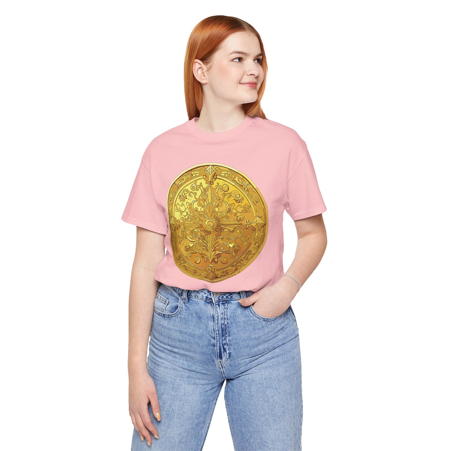 Coin Shirt, Shirt with Coin, Tee Shirt with Gold Coin, Shirt with Antique Coin
