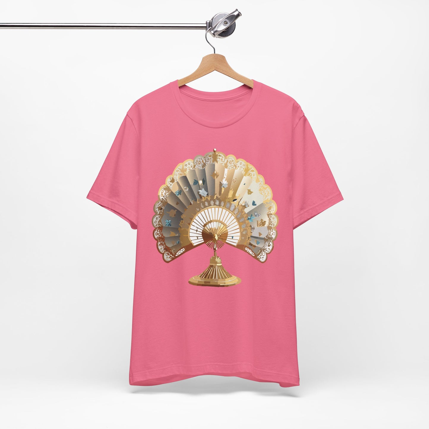 Fan shirt, Shirt with Fan, Tee Shirt with Gold Blower