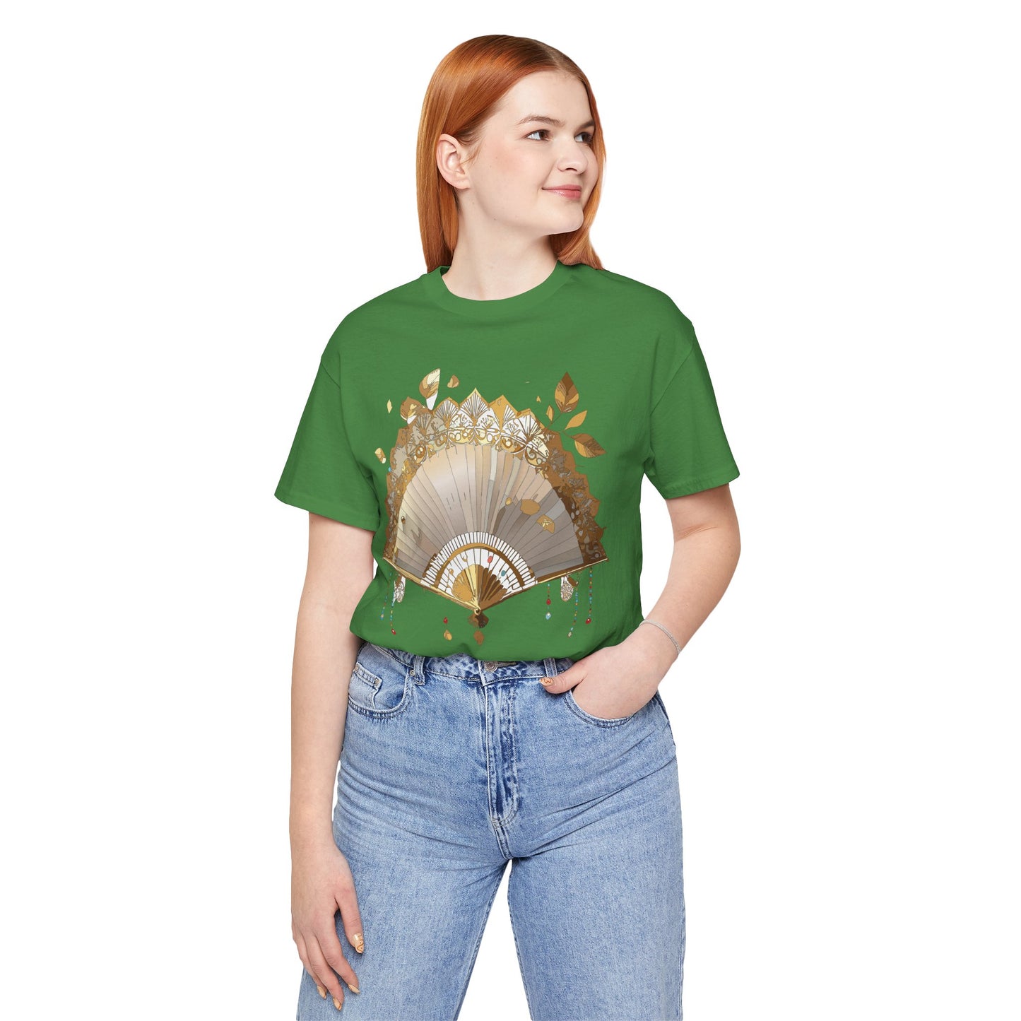 Fan shirt, Shirt with Fan, Tee Shirt with Gold Blower