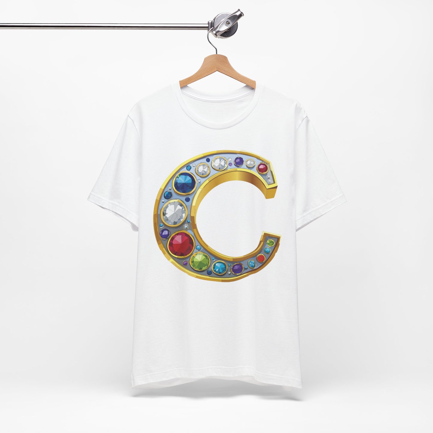 Letter Shirt, Shirt with Letters, Tee Shirt with Gold Letter, Shirt with Antique Letters