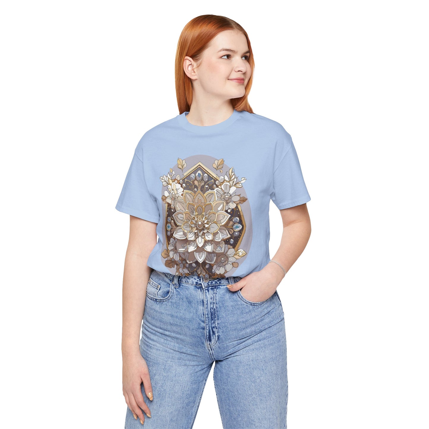 Floral Shirt, Flower Shirt, Tee Shirt with Antique Flower