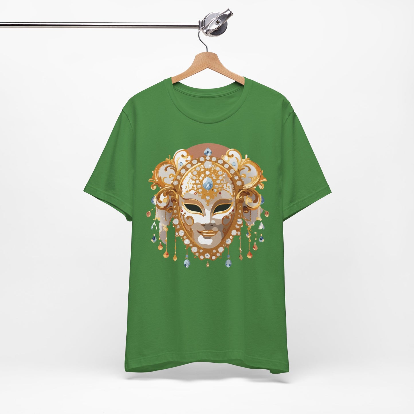Mask Shirt, Shirt with Mask, Tee Shirt with Gold Face