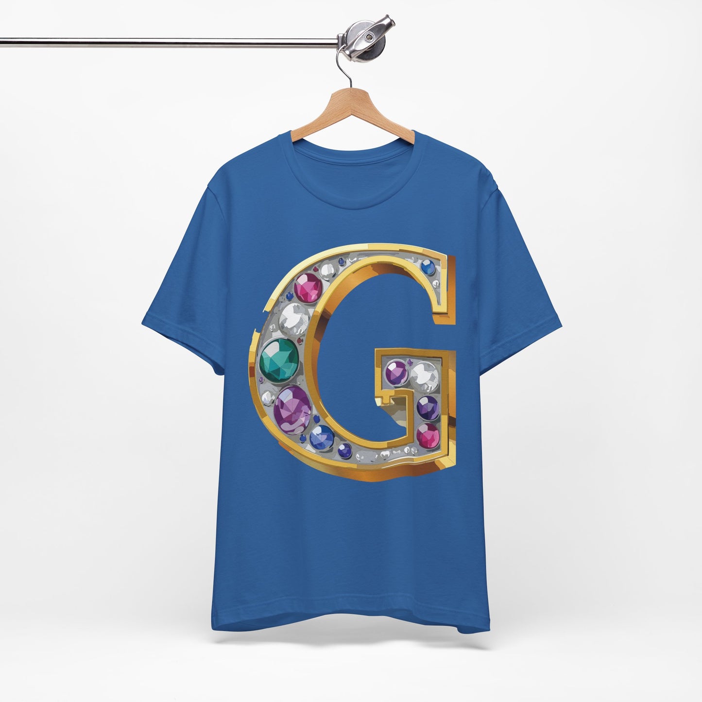 Letter Shirt, Shirt with Letters, Tee Shirt with Gold Letter, Shirt with Antique Letters