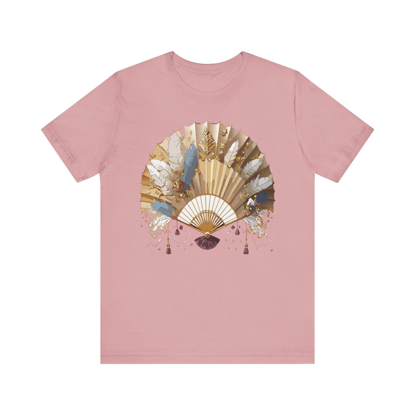 Fan shirt, Shirt with Fan, Tee Shirt with Gold Blower