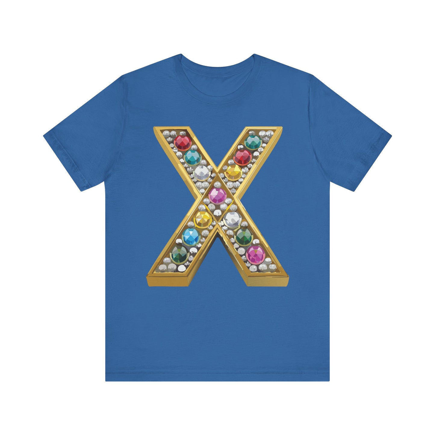 Letter Shirt, Shirt with Letters, Tee Shirt with Gold Letter, Shirt with Antique Letters