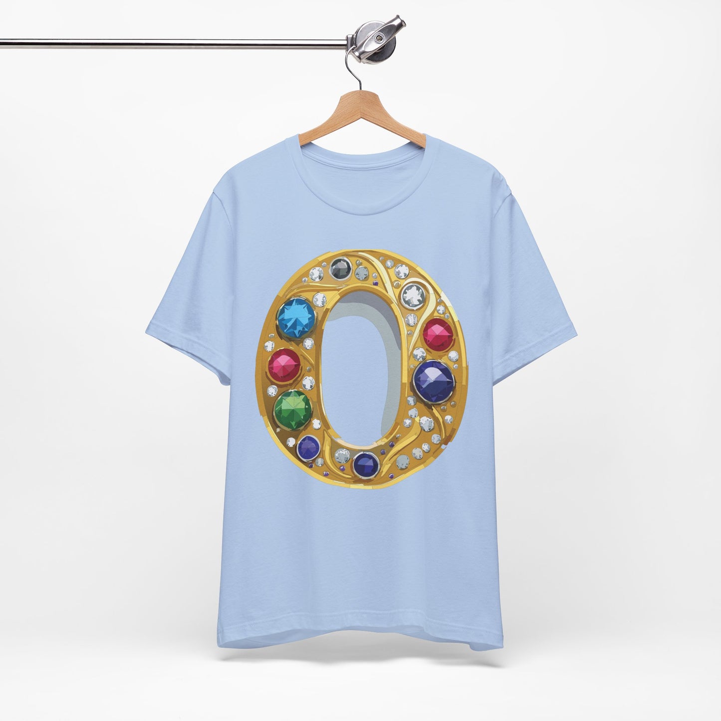 Letter Shirt, Shirt with Letters, Tee Shirt with Gold Letter, Shirt with Antique Letters